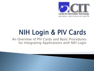 NIH Login &amp; PIV Cards