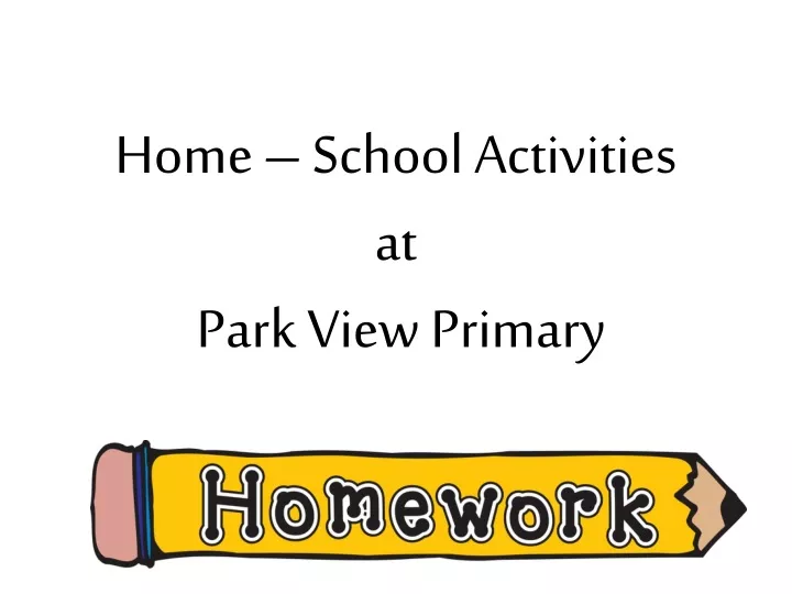 home school activities at park view primary