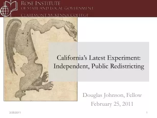 California’s Latest Experiment: Independent, Public Redistricting