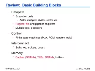 Review:  Basic Building Blocks