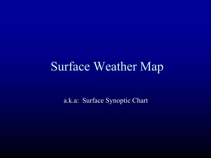 surface weather map