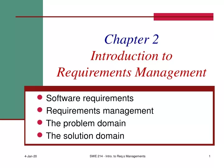 chapter 2 introduction to requirements management