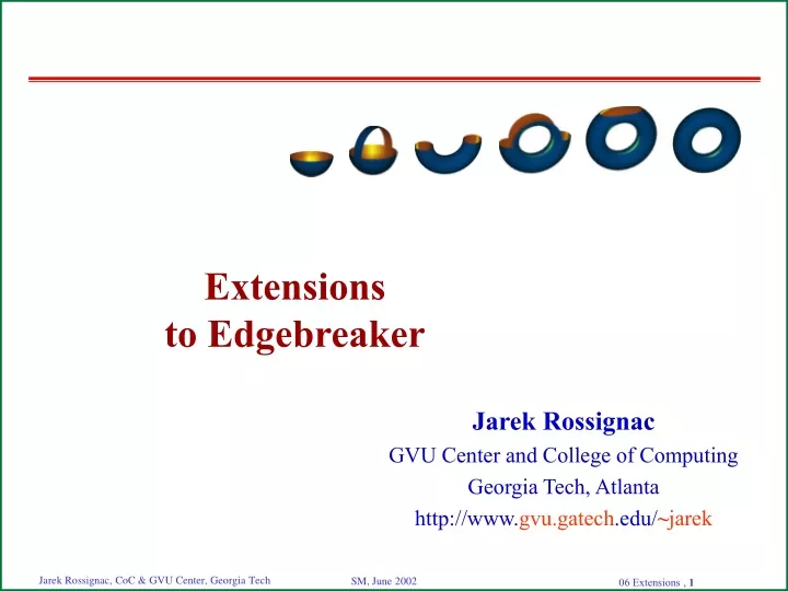 extensions to edgebreaker