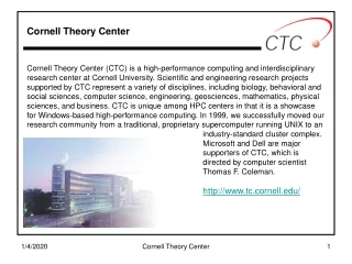 Cornell Theory Center