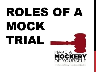 Roles of a Mock Trial