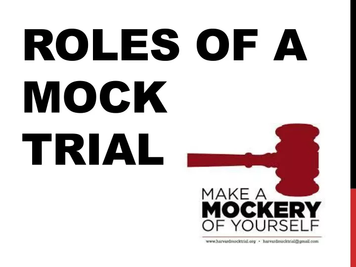 roles of a mock trial
