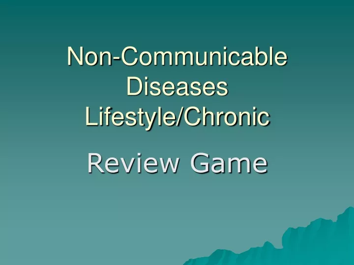 non communicable diseases lifestyle chronic