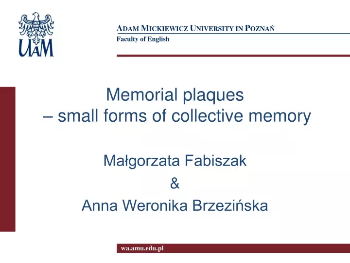 memorial plaques small forms of collective memory