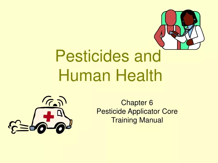 pesticides and human health