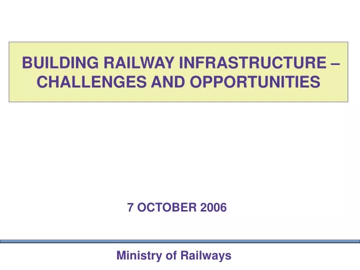building railway infrastructure challenges and opportunities