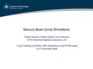 Mercury Beam Dump Simulations