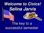 Welcome to Civics! Selina Jarvis