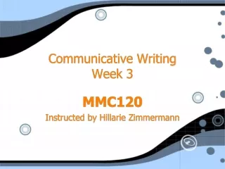 Communicative Writing Week 3