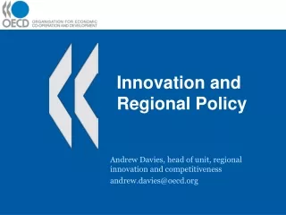 Innovation and Regional Policy