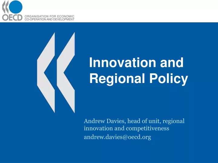 innovation and regional policy