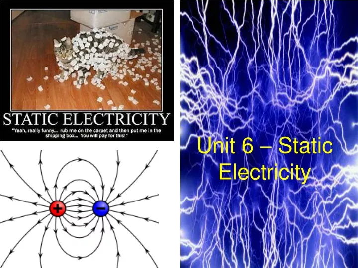 unit 6 static electricity