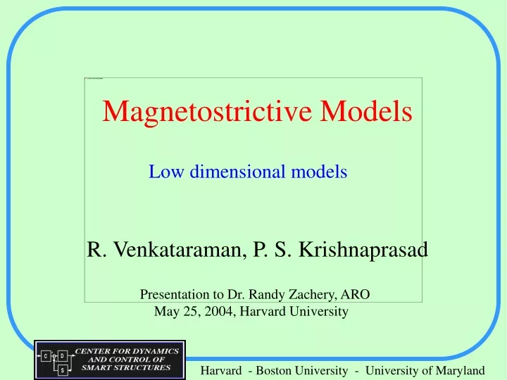 magnetostrictive models