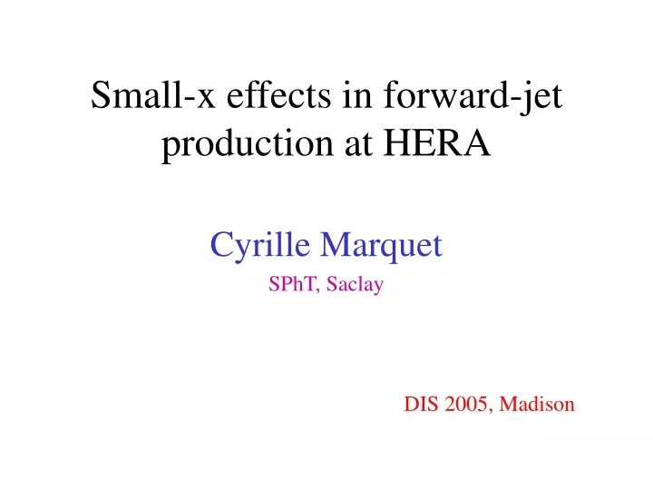 s mall x effects in forward jet production at hera