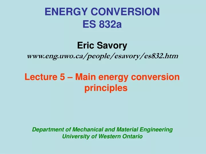 energy conversion es 832a eric savory