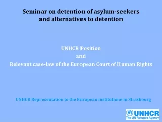 Seminar on detention of asylum-seekers and alternatives to detention