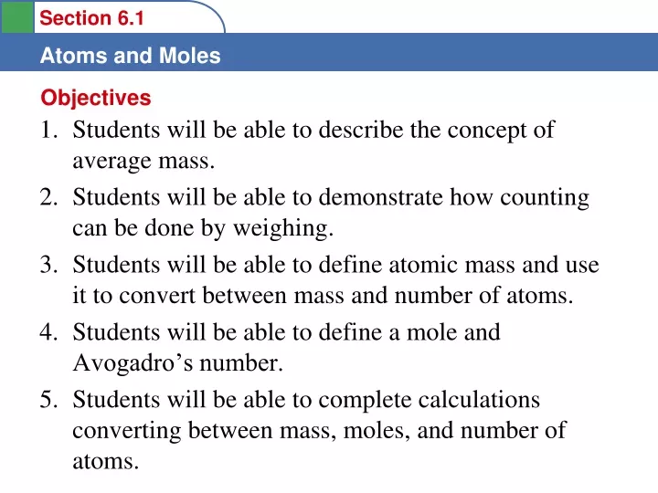 objectives