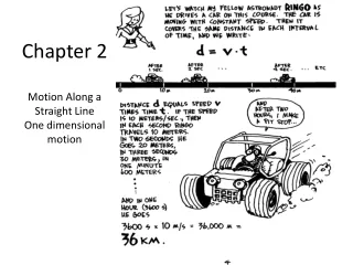 Chapter 2 Motion Along a Straight Line One dimensional motion