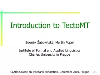 Introduction to TectoMT