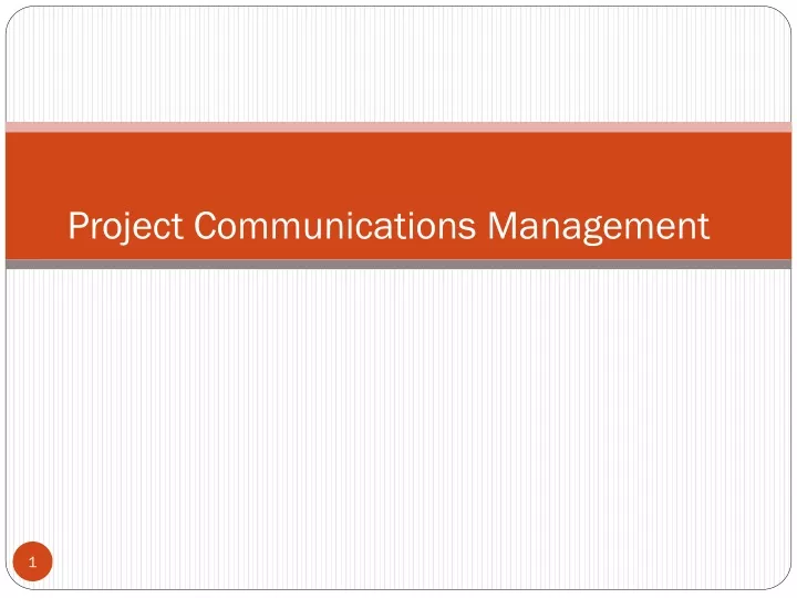 project communications management