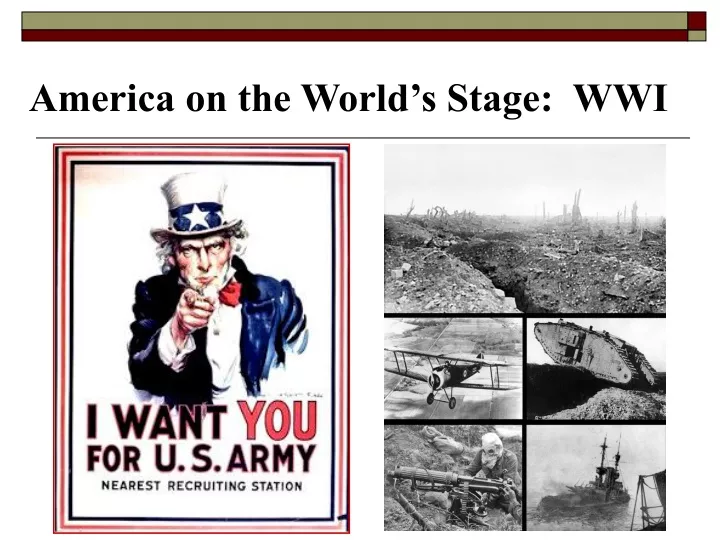 america on the world s stage wwi