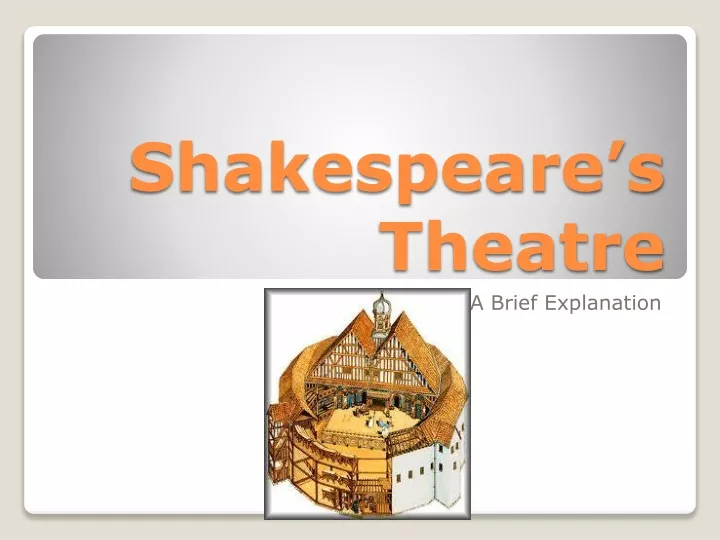 shakespeare s theatre