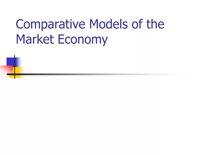 comparative models of the market economy