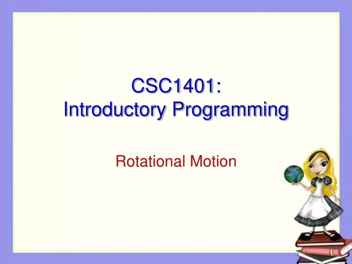 csc1401 introductory programming