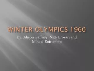 Winter Olympics 1960