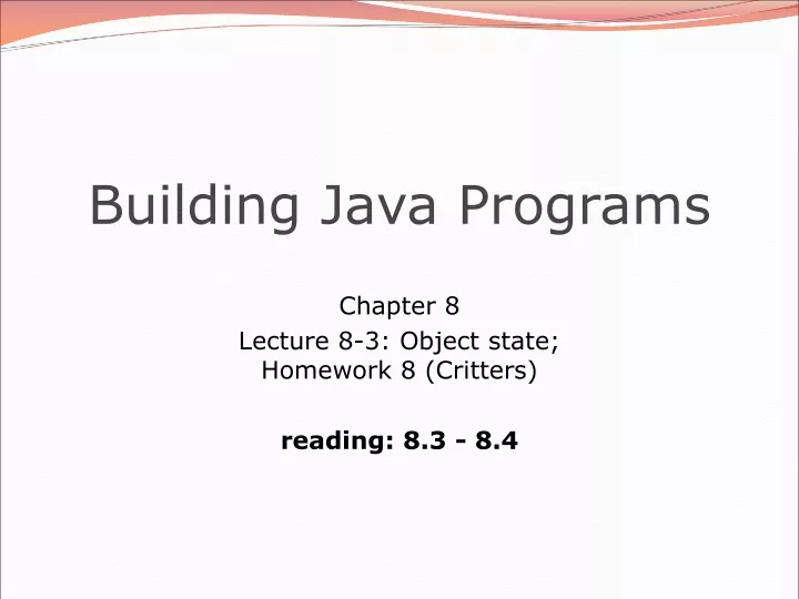 building java programs