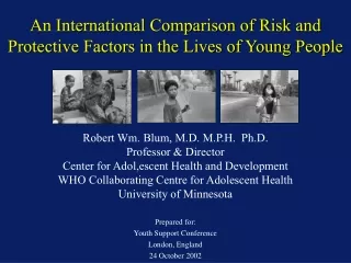 An International Comparison of Risk and Protective Factors in the Lives of Young People