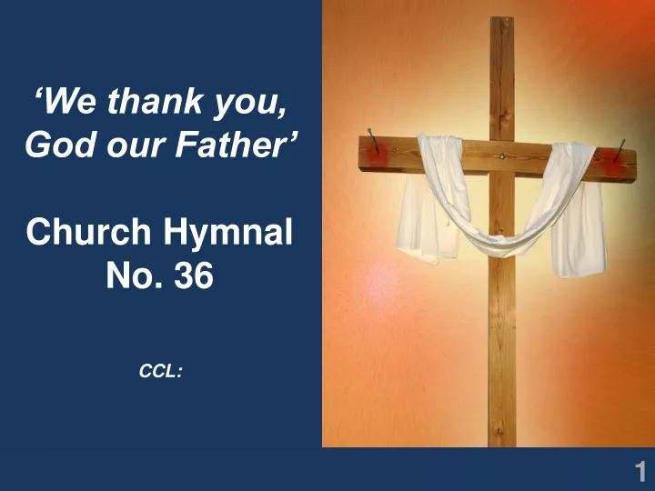 we thank you god our father church hymnal