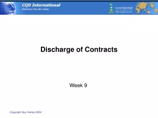 Discharge of Contracts