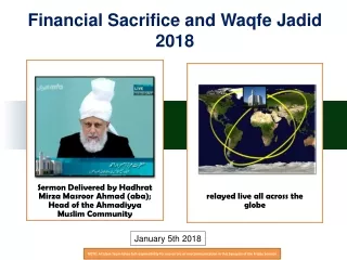 Financial Sacrifice and Waqfe Jadid 2018