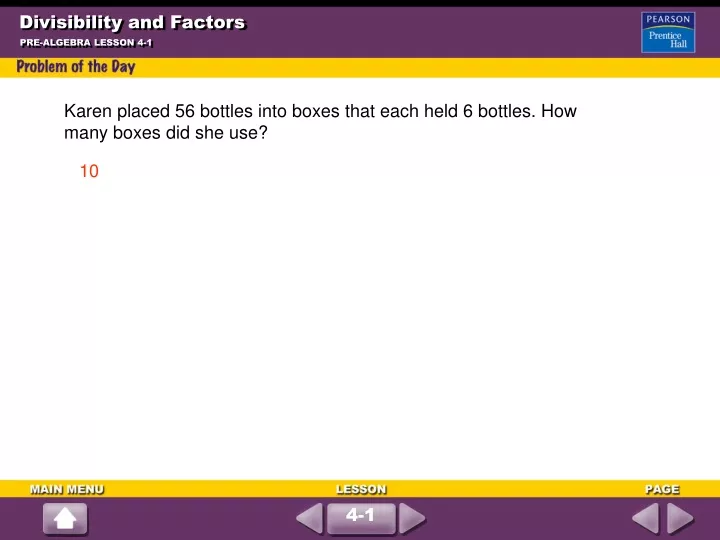 divisibility and factors