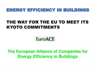 ENERGY EFFICIENCY IN BUILDINGS THE WAY FOR THE EU TO MEET ITS KYOTO COMMITMENTS