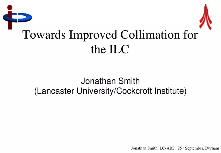 jonathan smith lancaster university cockcroft institute