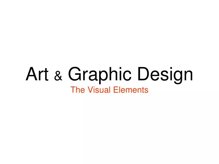 art graphic design the visual elements