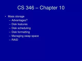 CS 346 – Chapter 10