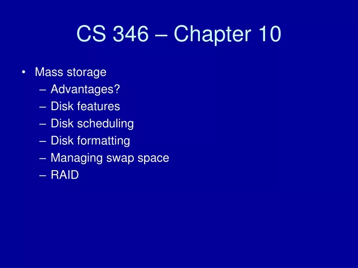 cs 346 chapter 10