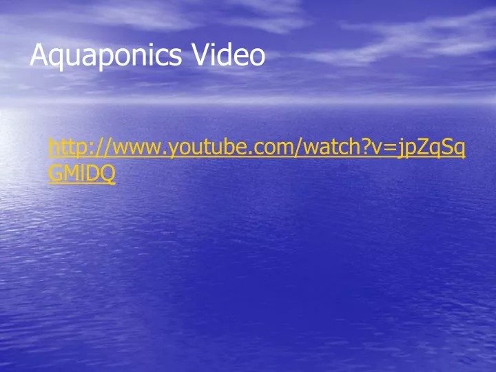 aquaponics video