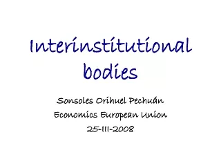 Interinstitutional bodies