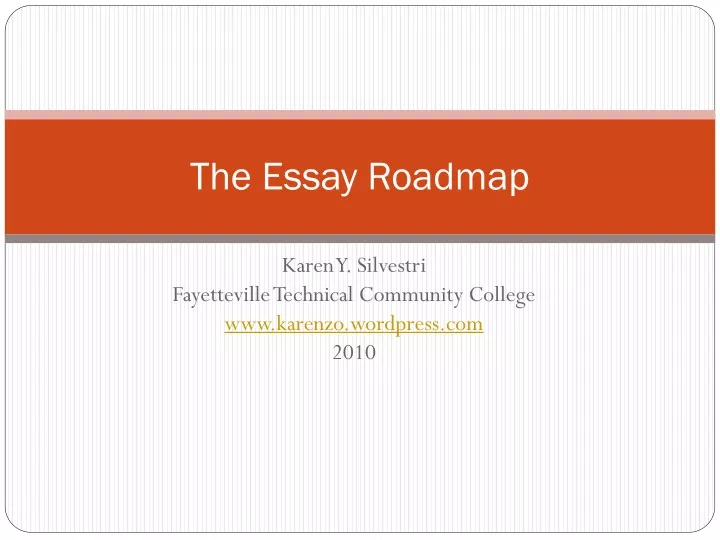 the essay roadmap