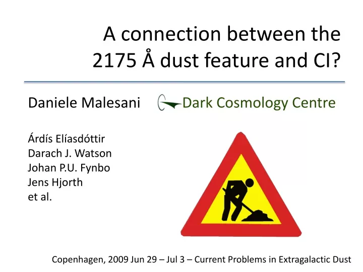 a connection between the 2175 dust feature and ci