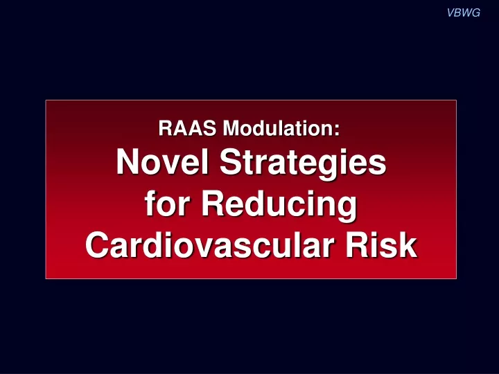 raas modulation novel strategies for reducing