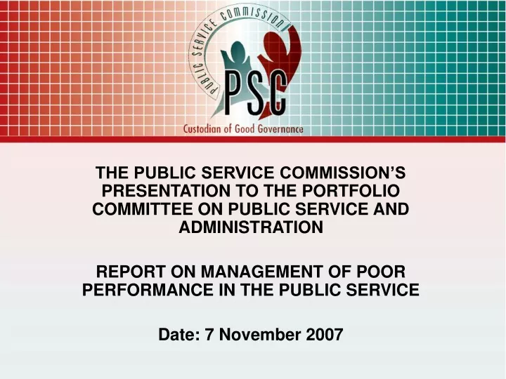 the public service commission s presentation